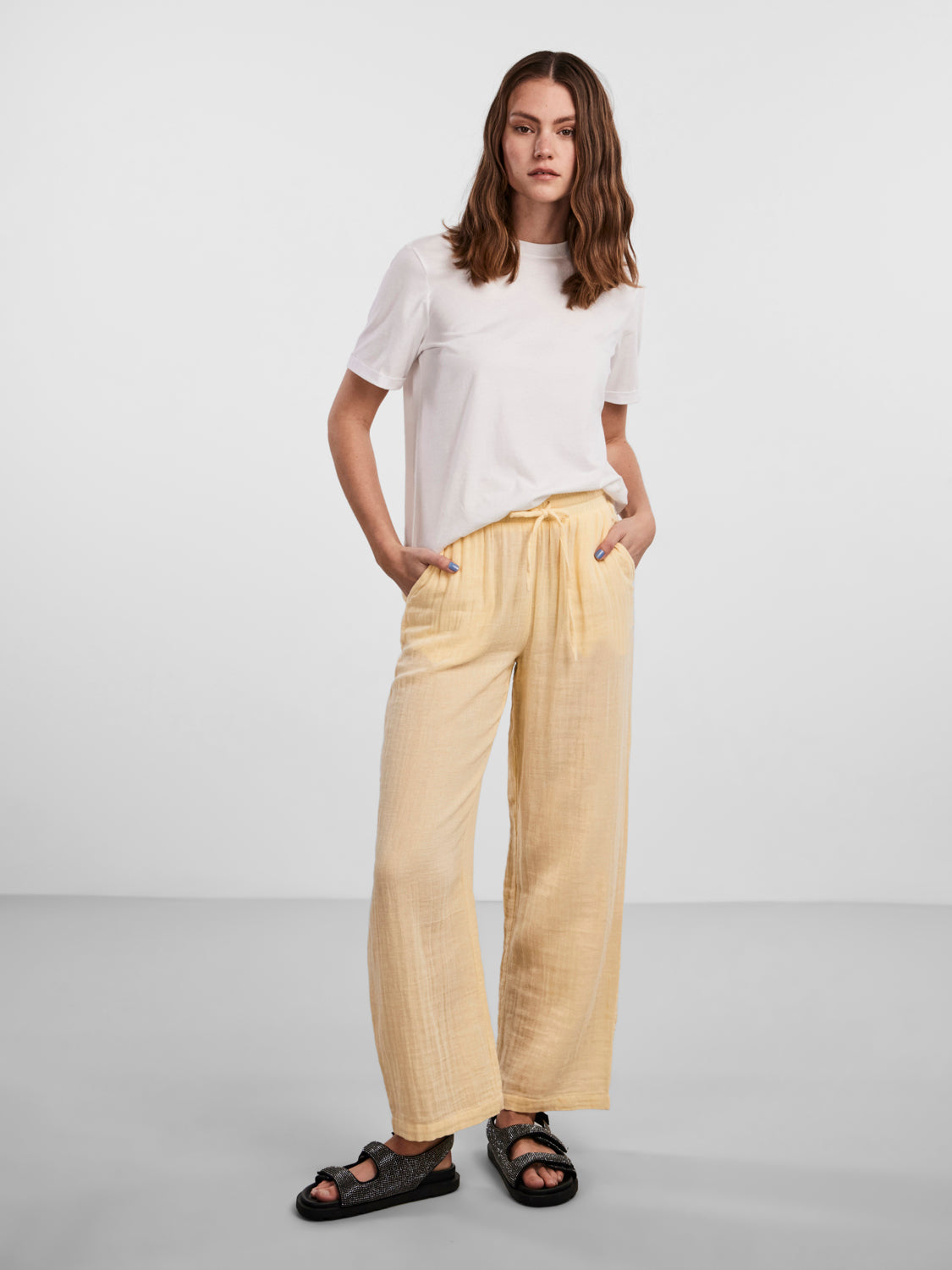 PCKIARA Pants - Mellow Yellow